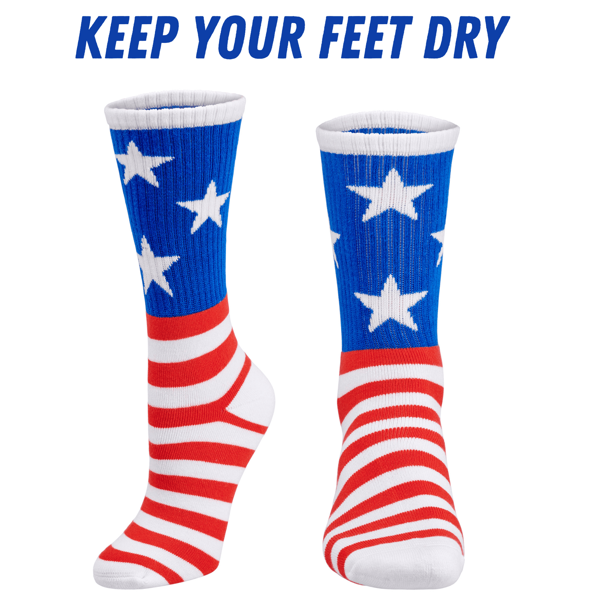 Bamboo Sports Red White and Blue Premium Bamboo Rayon Crew Work Socks- Moisture Wicking, Odor Eliminating Red, White, and Blue American Flag 4th of July Socks for Men and Women Gift Box 3 Pair - Concordia Style Boutique
