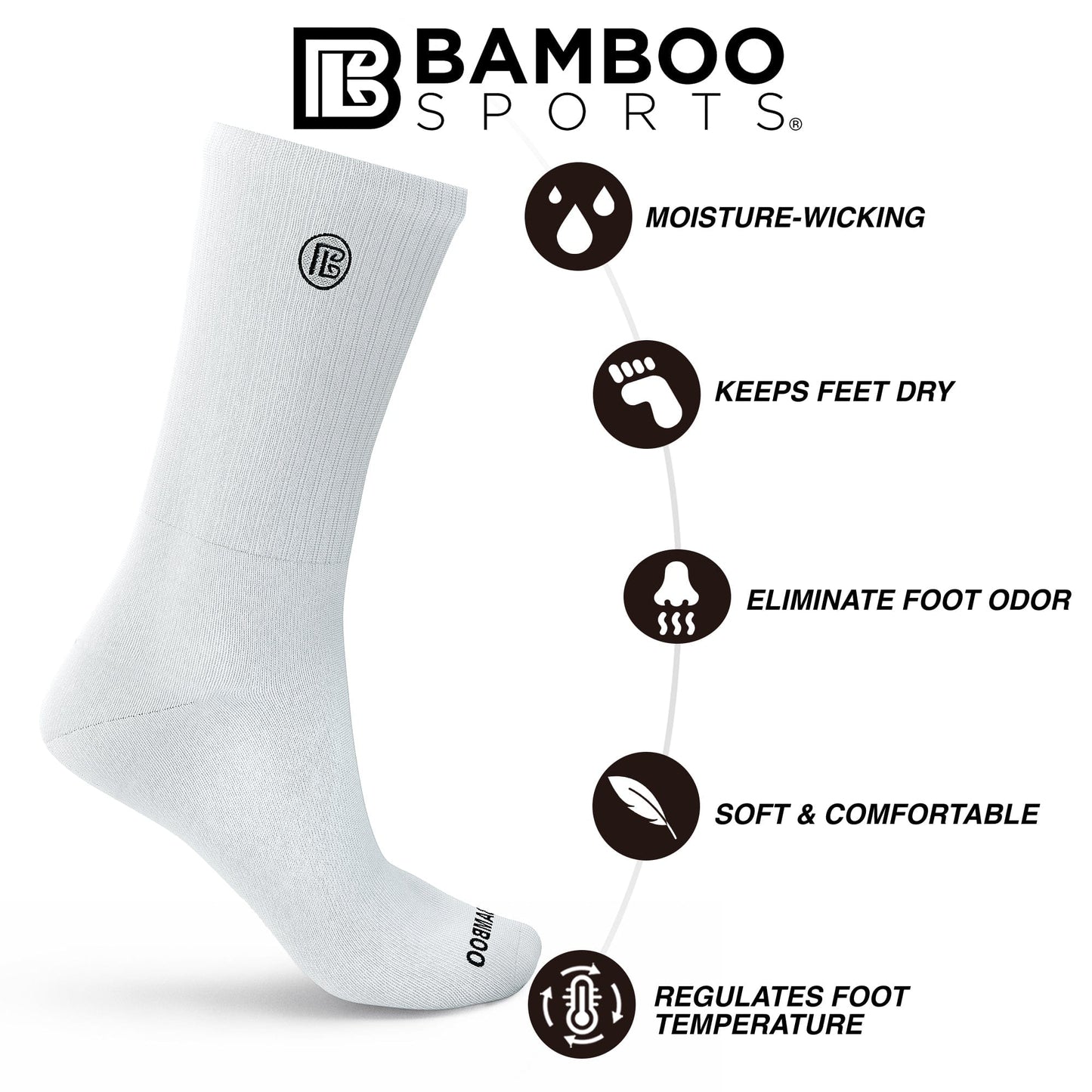 Premium Bamboo Rayon Crew Socks - Concordia Style Boutique