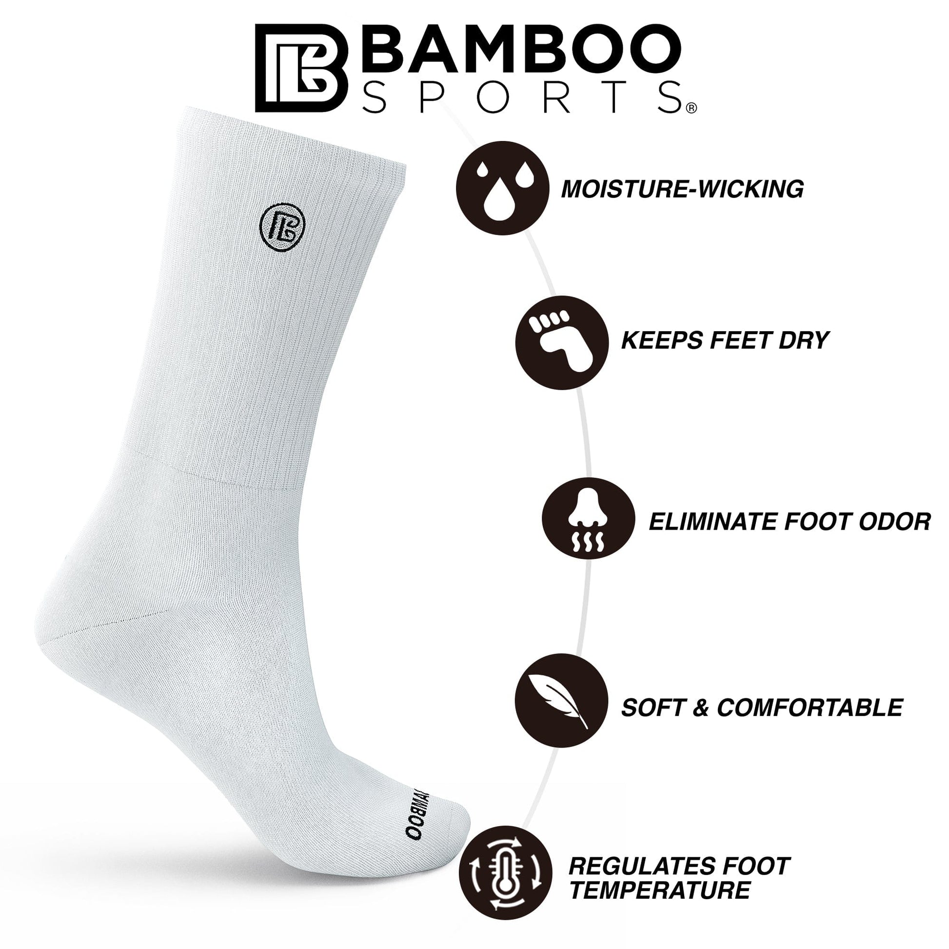 Premium Bamboo Rayon Crew Socks - Concordia Style Boutique