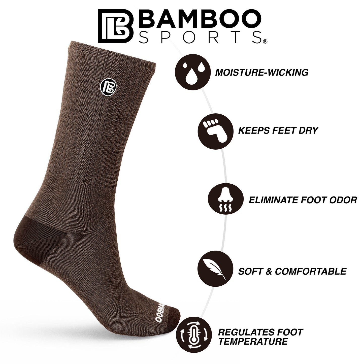 Premium Bamboo Rayon Crew Socks - Concordia Style Boutique