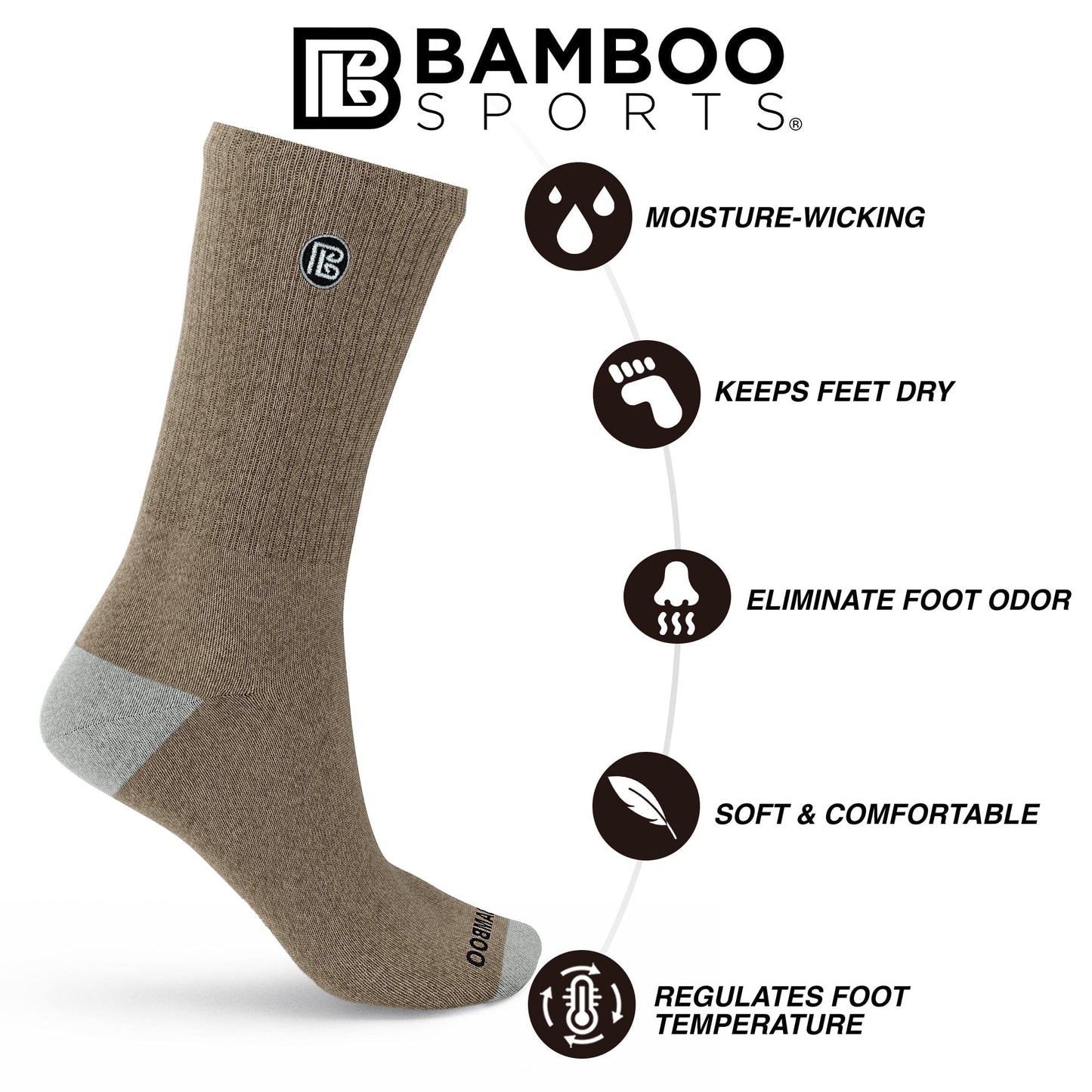 Premium Bamboo Rayon Crew Socks - Concordia Style Boutique