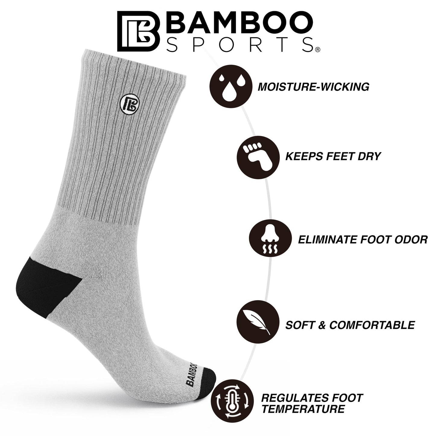 Premium Bamboo Rayon Crew Socks - Concordia Style Boutique
