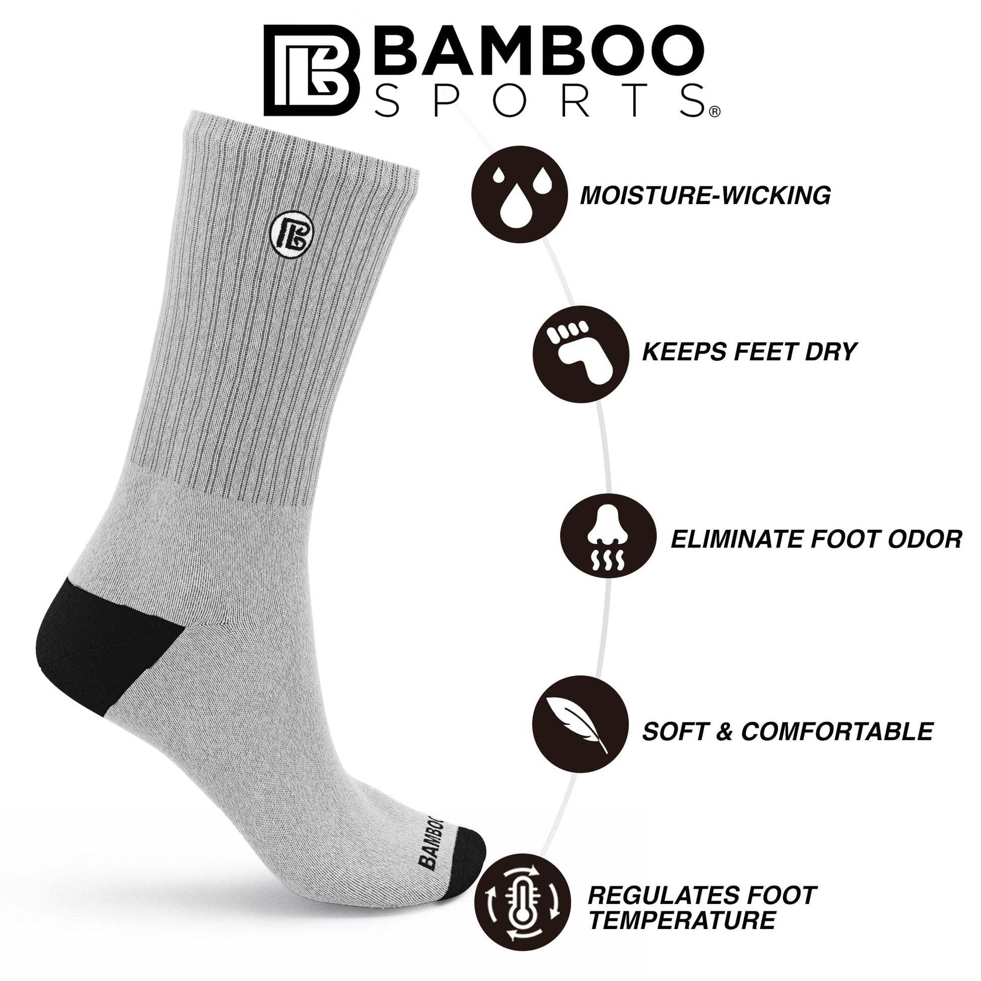 Premium Bamboo Rayon Crew Socks - Concordia Style Boutique