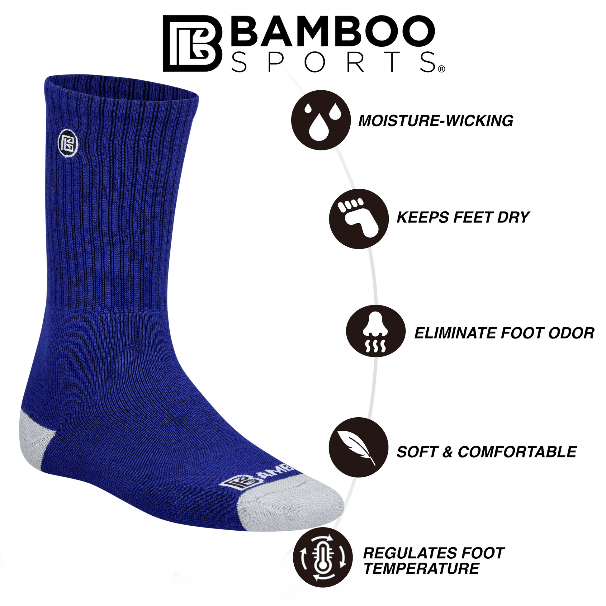 Premium Bamboo Rayon Crew Socks - Concordia Style Boutique