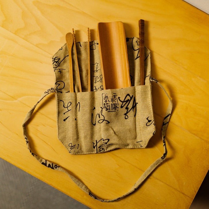 Bamboo Tea Tool Set in Travel Pouch - Concordia Style Boutique