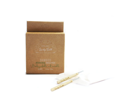 Reusable Bamboo Interdental Brush / Flossers. Part Compostable and Biodegradable. 0.7 mm & 1.0mm (20 pack)