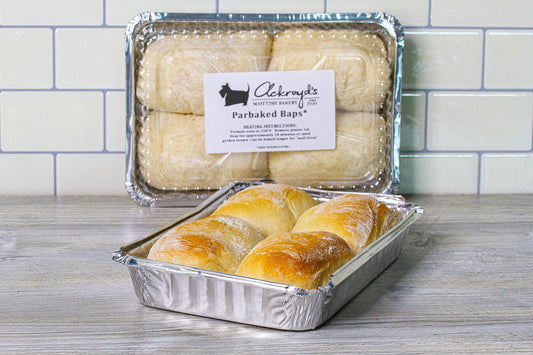 Ackroyd's Baps (Morning Rolls) Par-baked (Tray of 4) - Concordia Style Boutique