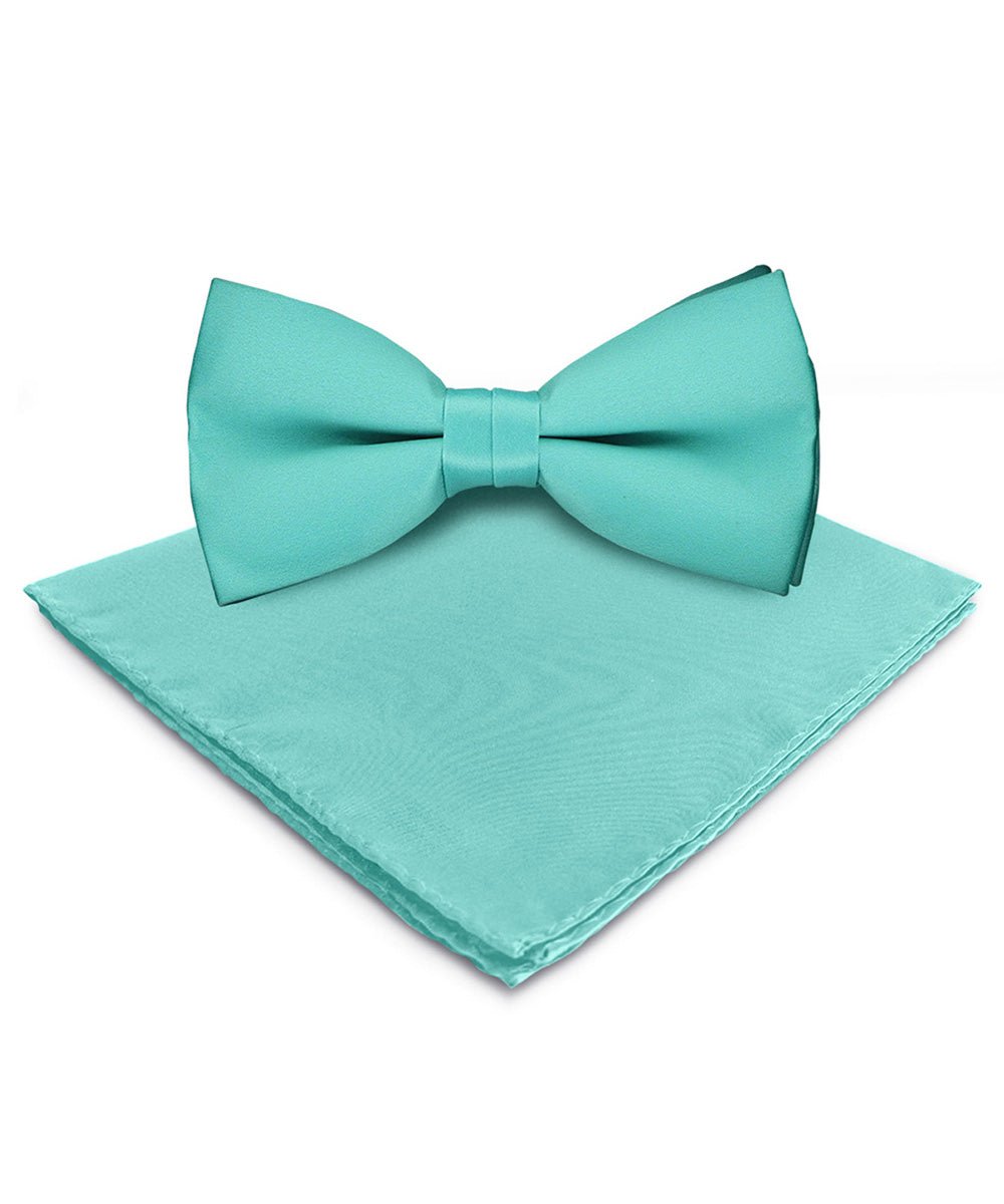 Vittorio Farina Men's Satin Bow Tie & Pocket Square in Gift Box