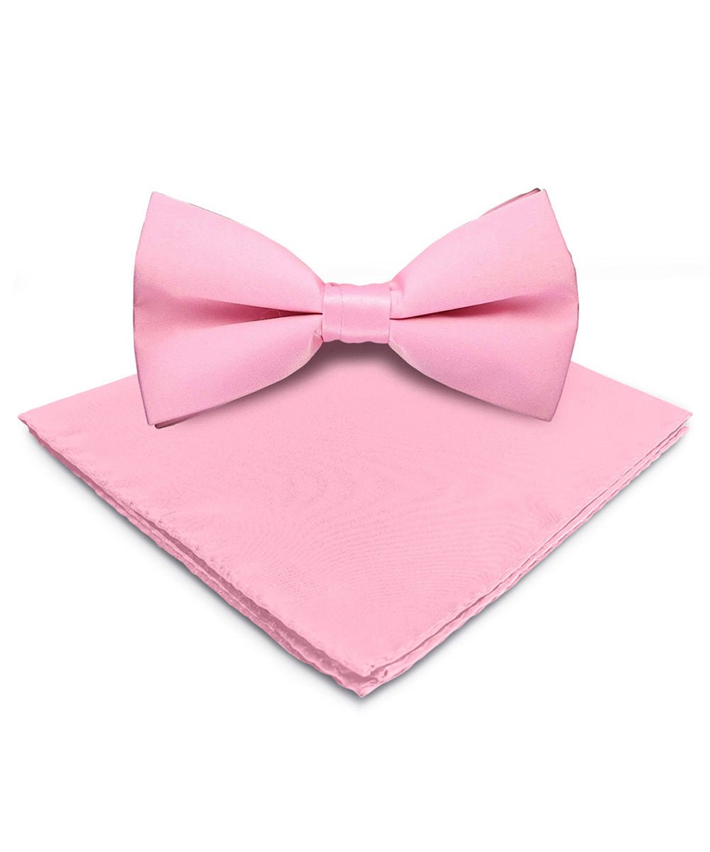 Vittorio Farina Men's Satin Bow Tie & Pocket Square in Gift Box
