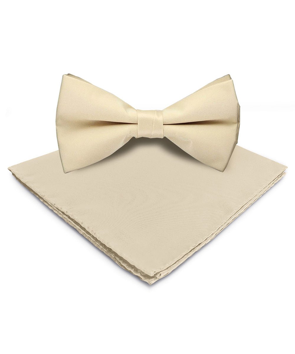 Vittorio Farina Men's Satin Bow Tie & Pocket Square in Gift Box