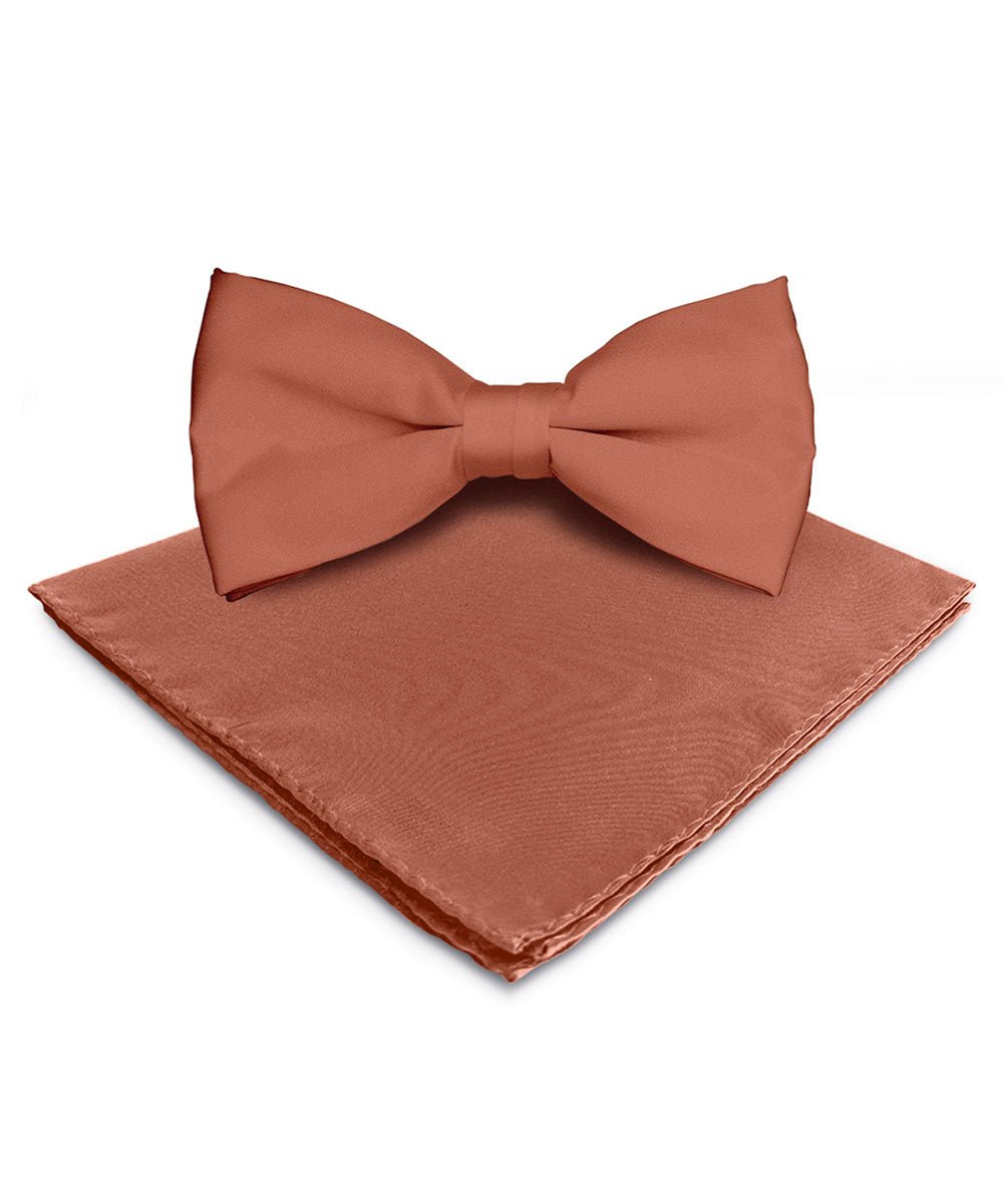 Vittorio Farina Men's Satin Bow Tie & Pocket Square in Gift Box