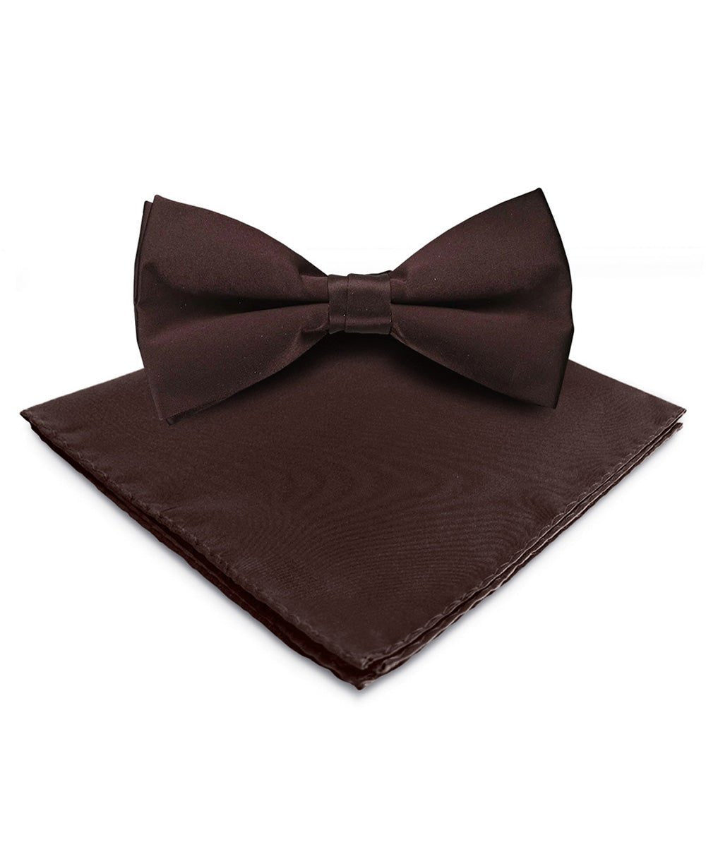 Vittorio Farina Men's Satin Bow Tie & Pocket Square in Gift Box