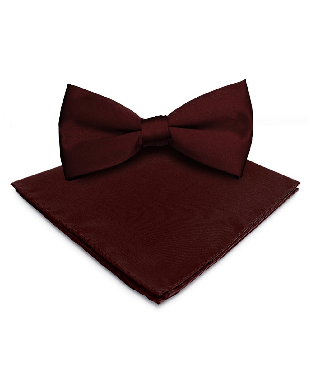 Vittorio Farina Men's Satin Bow Tie & Pocket Square in Gift Box