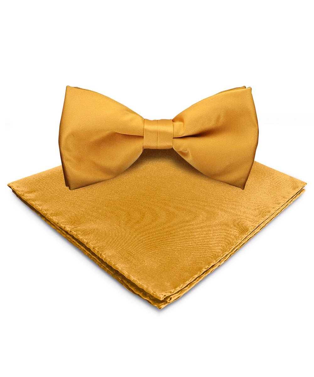 Vittorio Farina Men's Satin Bow Tie & Pocket Square in Gift Box