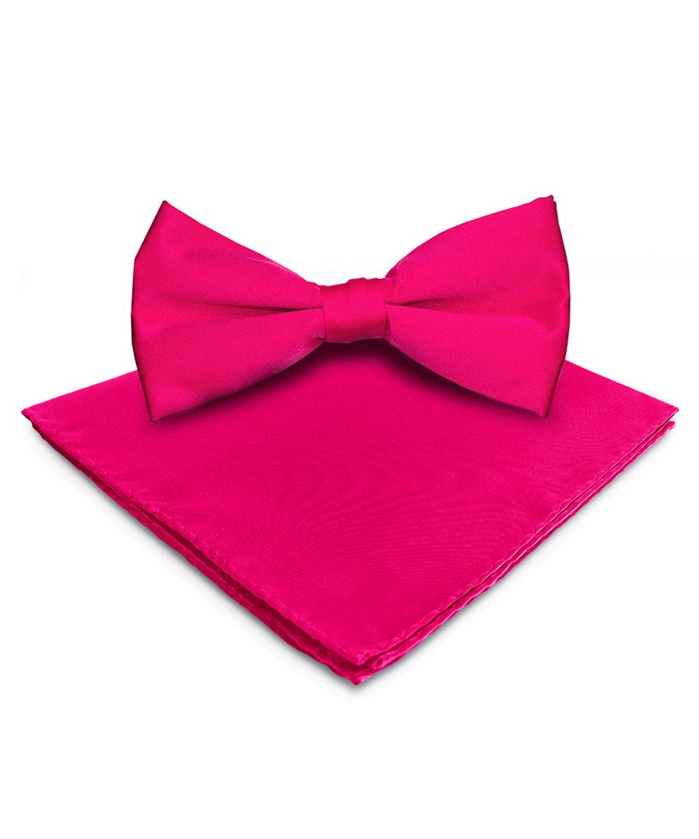Vittorio Farina Men's Satin Bow Tie & Pocket Square in Gift Box