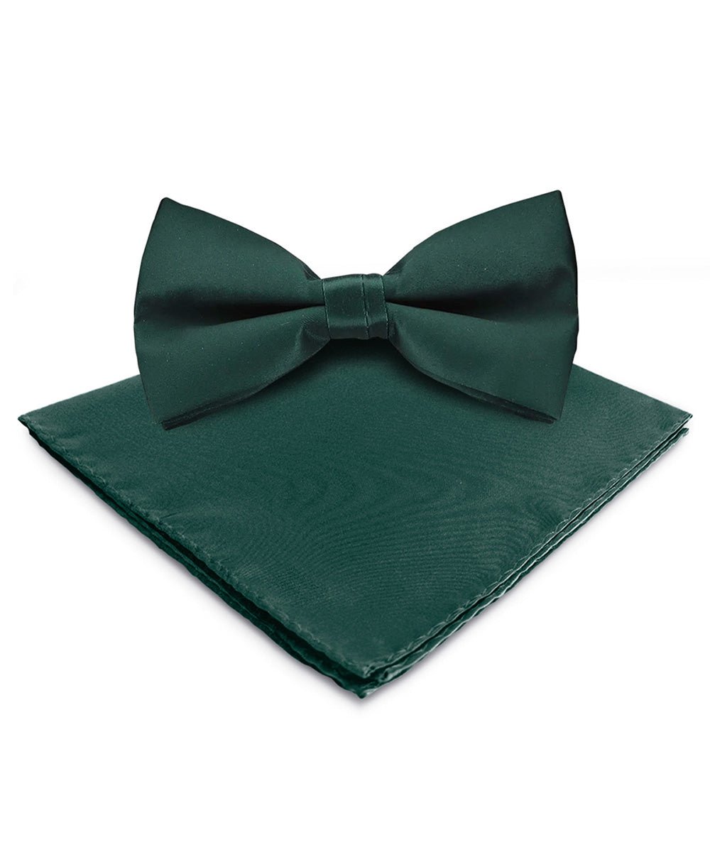 Vittorio Farina Men's Satin Bow Tie & Pocket Square in Gift Box