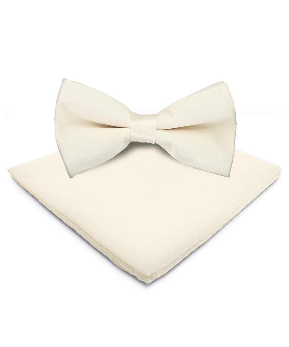 Vittorio Farina Men's Satin Bow Tie & Pocket Square in Gift Box