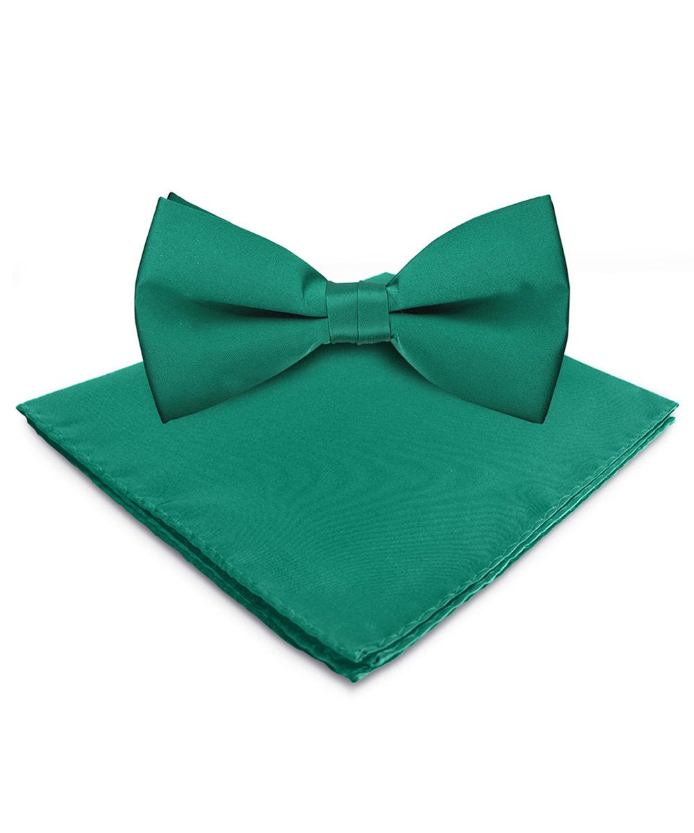 Vittorio Farina Men's Satin Bow Tie & Pocket Square in Gift Box
