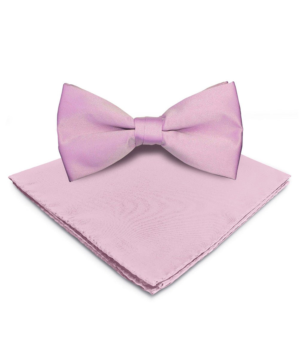 Vittorio Farina Men's Satin Bow Tie & Pocket Square in Gift Box