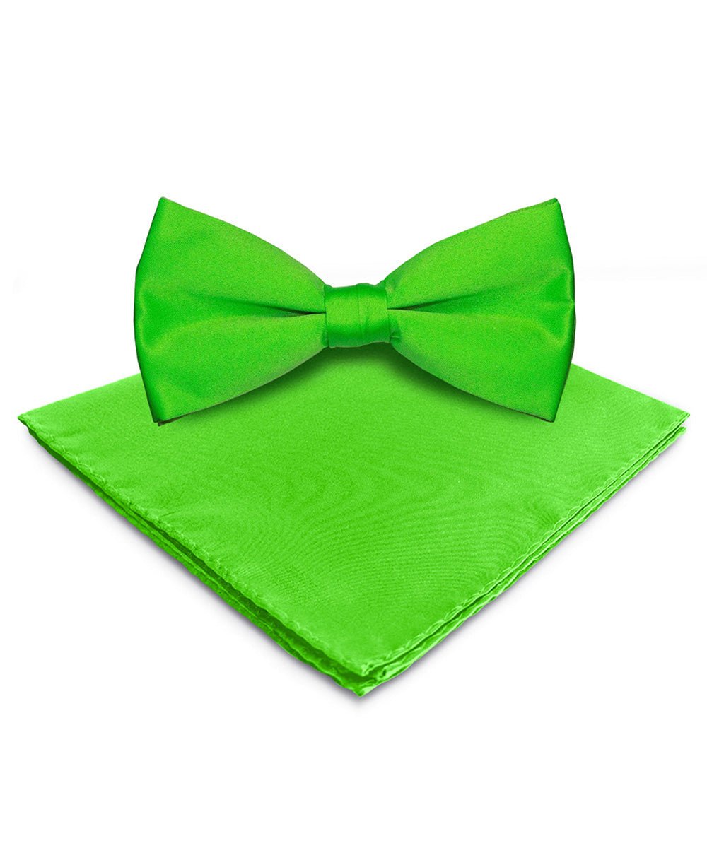 Vittorio Farina Men's Satin Bow Tie & Pocket Square in Gift Box