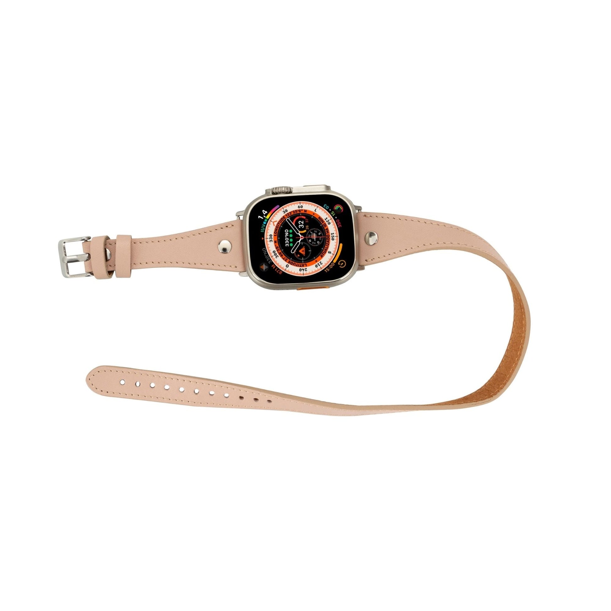 Basin Double Tour Leather Bands for Apple Watch 9, Ultra 2 and SE - Concordia Style Boutique