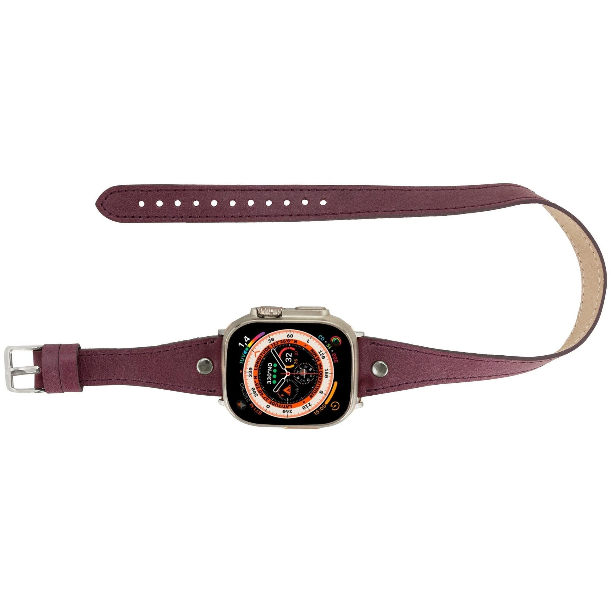 Basin Double Tour Leather Bands for Apple Watch 9, Ultra 2 and SE - Concordia Style Boutique