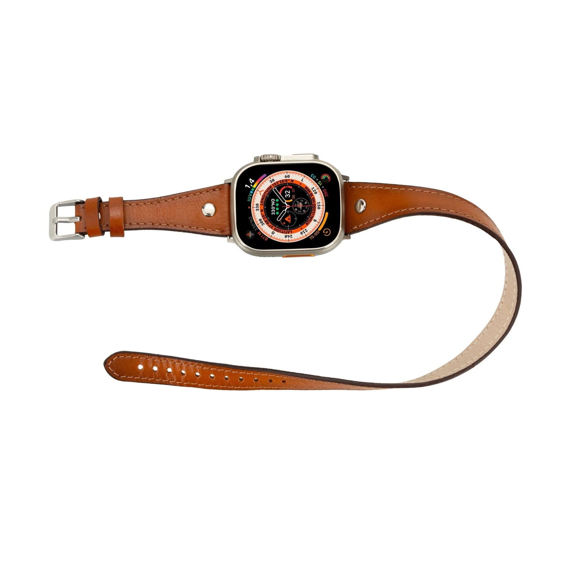 Basin Double Tour Leather Bands for Apple Watch 9, Ultra 2 and SE - Concordia Style Boutique