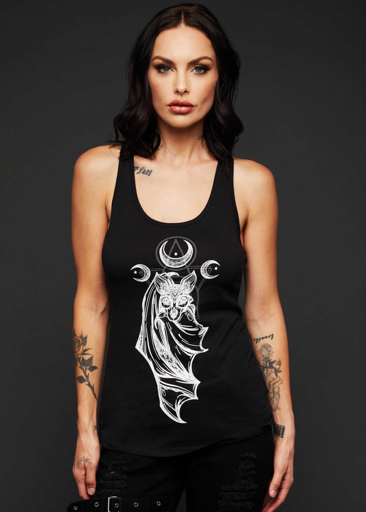 Midnight Hour Bat Loose Fit Tank Top - Concordia Style Boutique