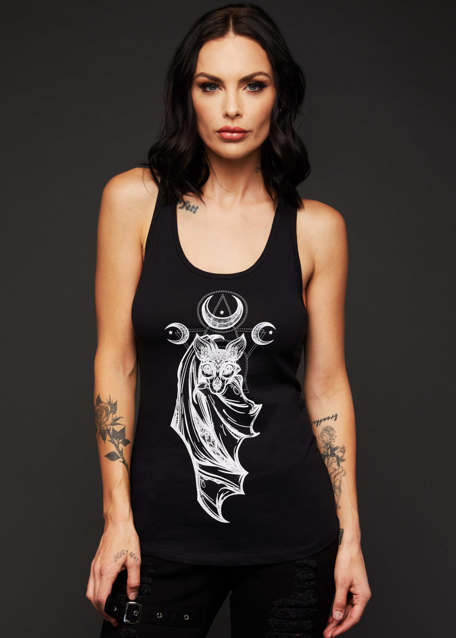 Midnight Hour Bat Loose Fit Tank Top - Concordia Style Boutique