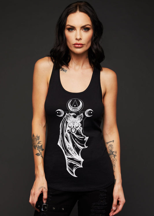Midnight Hour Bat Loose Fit Tank Top - Concordia Style Boutique