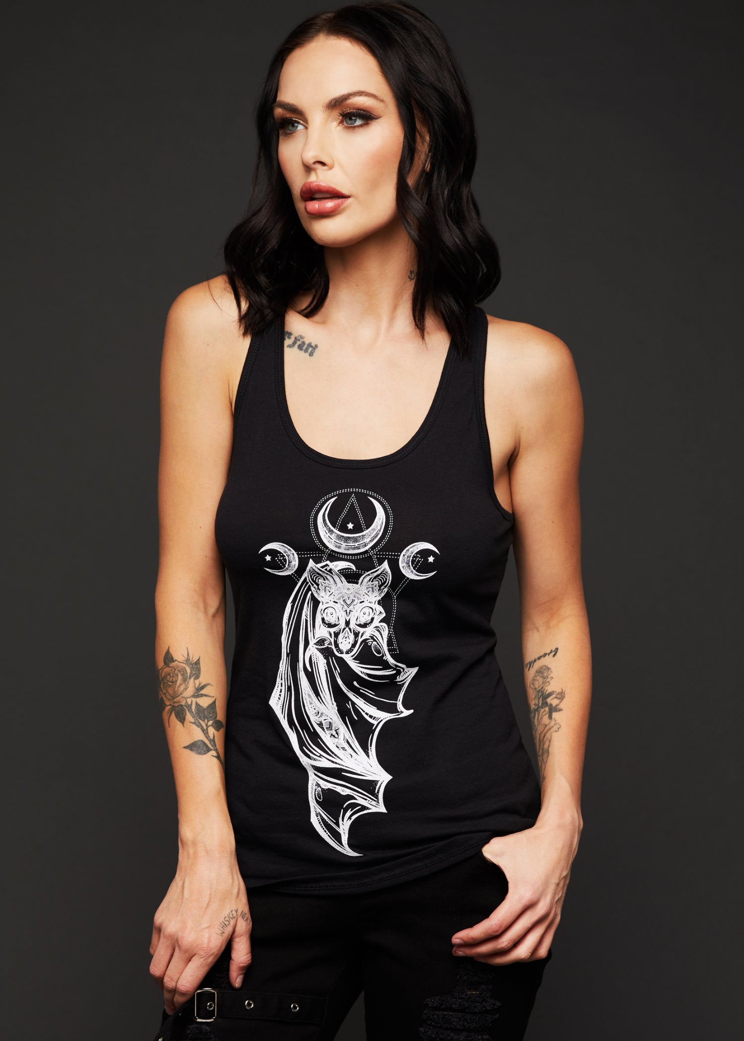Midnight Hour Bat Loose Fit Tank Top - Concordia Style Boutique