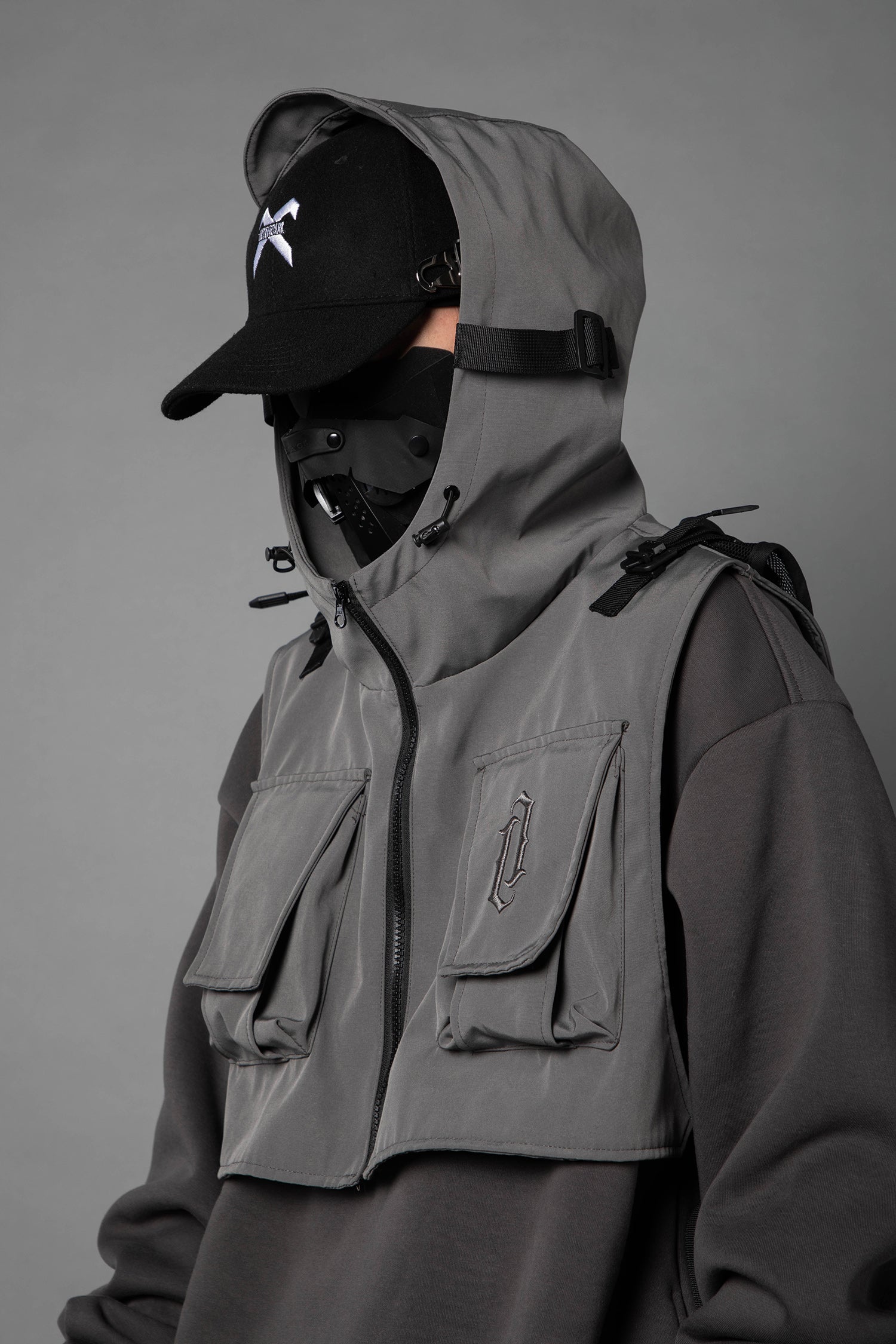 HiH34 Grey Tech Guard Hoodie - Concordia Style Boutique