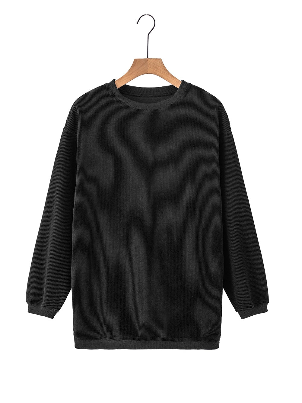 Letter Printed Crewneck Baggy Fit Long Sleeve Tee - Concordia Style Boutique