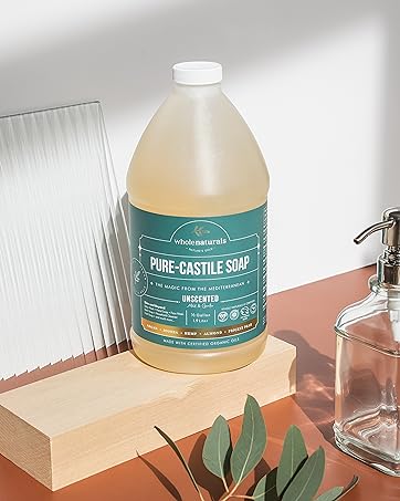 WHOLE NATURALS- Pure Castile Soap Liquid - EWG Verified & Certified Palm Oil Free - Premium Pure Castile Soap Liquid from Concordia Style Boutique - Just $34.29! Shop now at Concordia Style Boutique