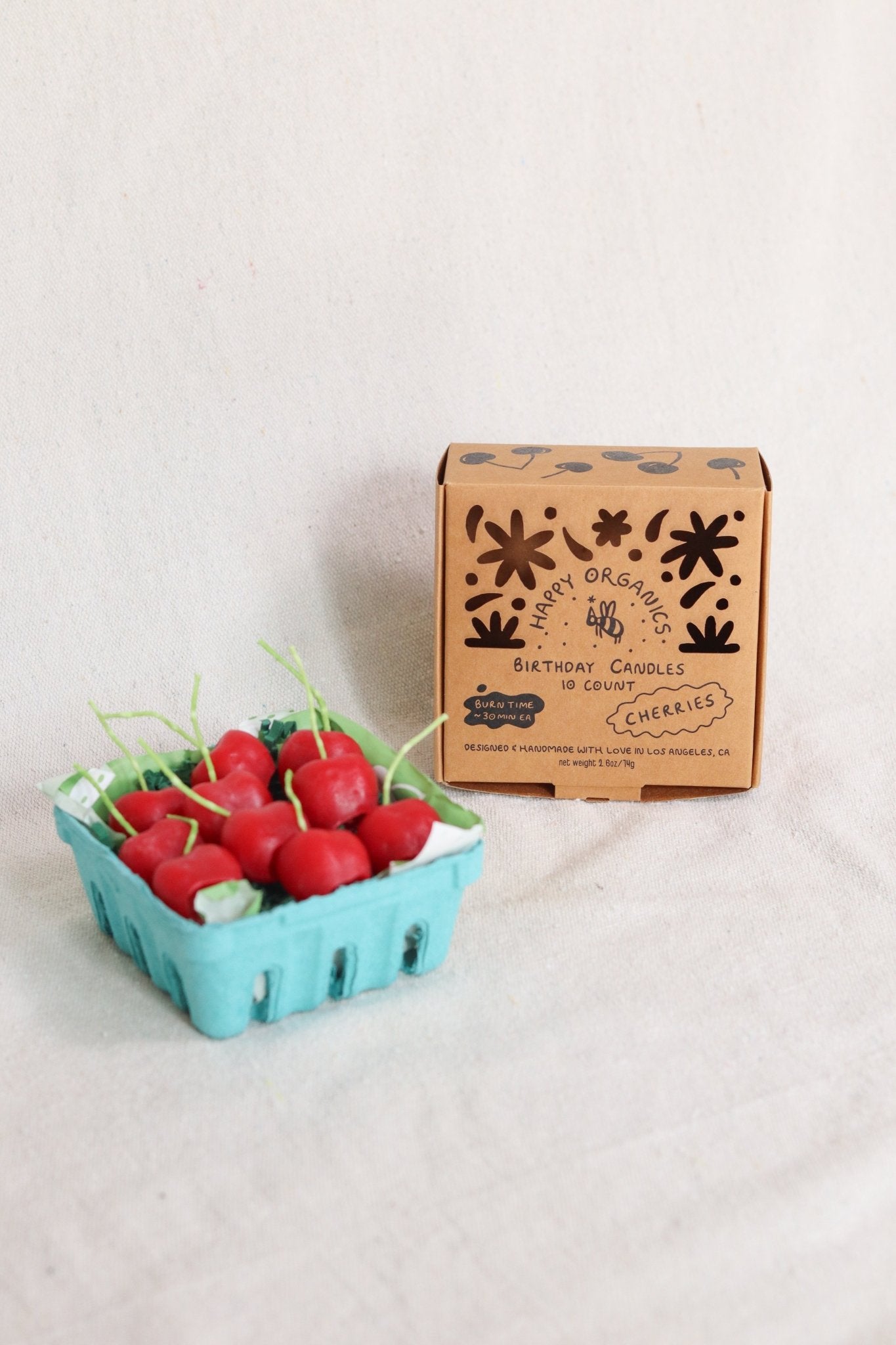 Beeswax Cherry Birthday Candles - Concordia Style Boutique