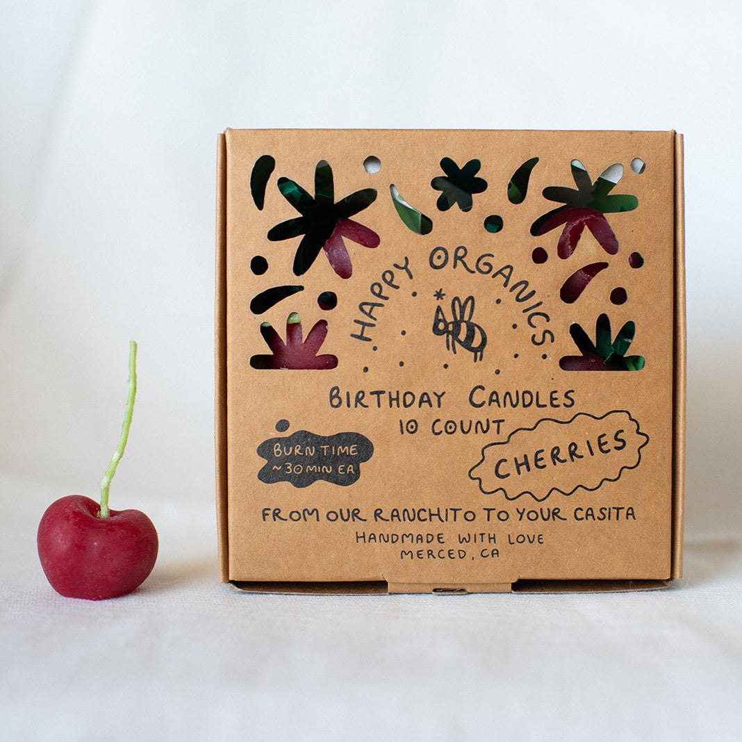 Beeswax Cherry Birthday Candles - Concordia Style Boutique