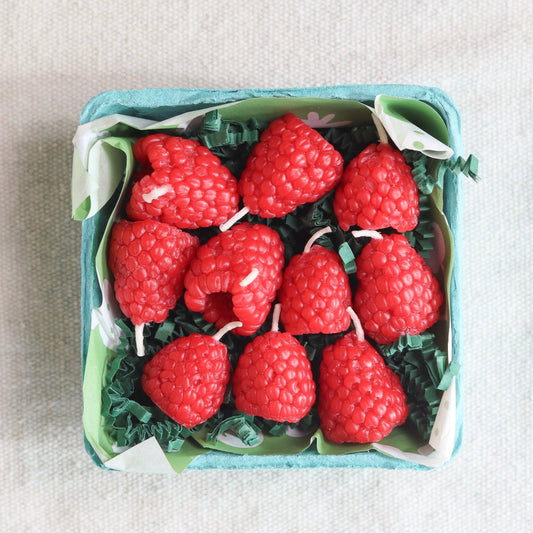Beeswax Raspberry Birthday Candles - 10 count - Concordia Style Boutique