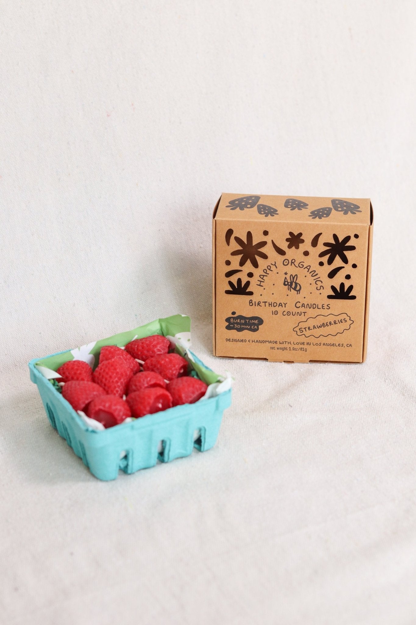 Beeswax Strawberry Birthday Candles - Concordia Style Boutique