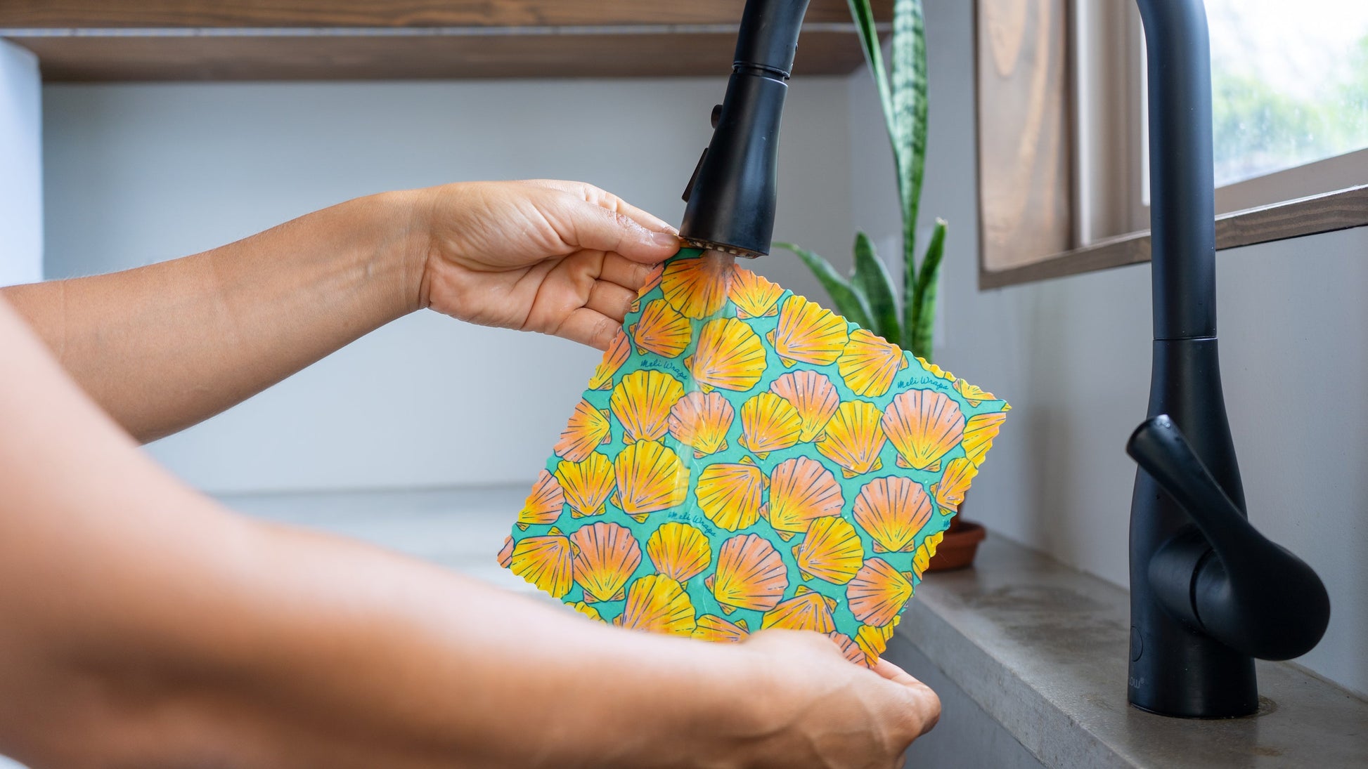 Beeswax Food Wrap - Sunrise Shell Print - Concordia Style Boutique