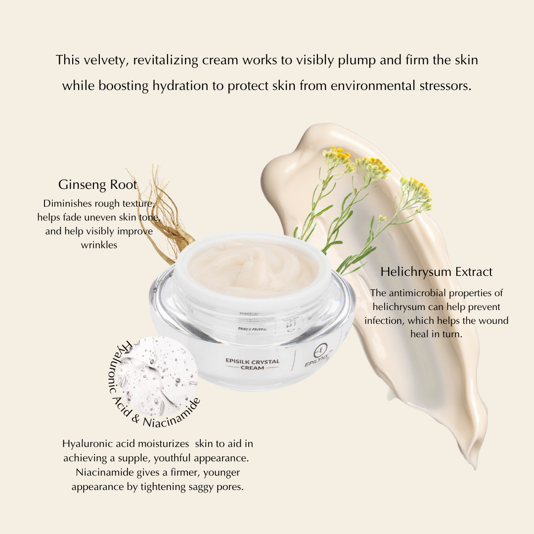 Vegan EpiSilk, Crystal Wrinkle Smoothing Face Cream - Intense Brightening and Firming Wrinkle Fix for Sensitive Skin - Concordia Style Boutique