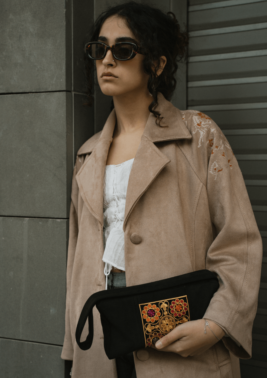 Bethlehem Embroidered Baguette Bag