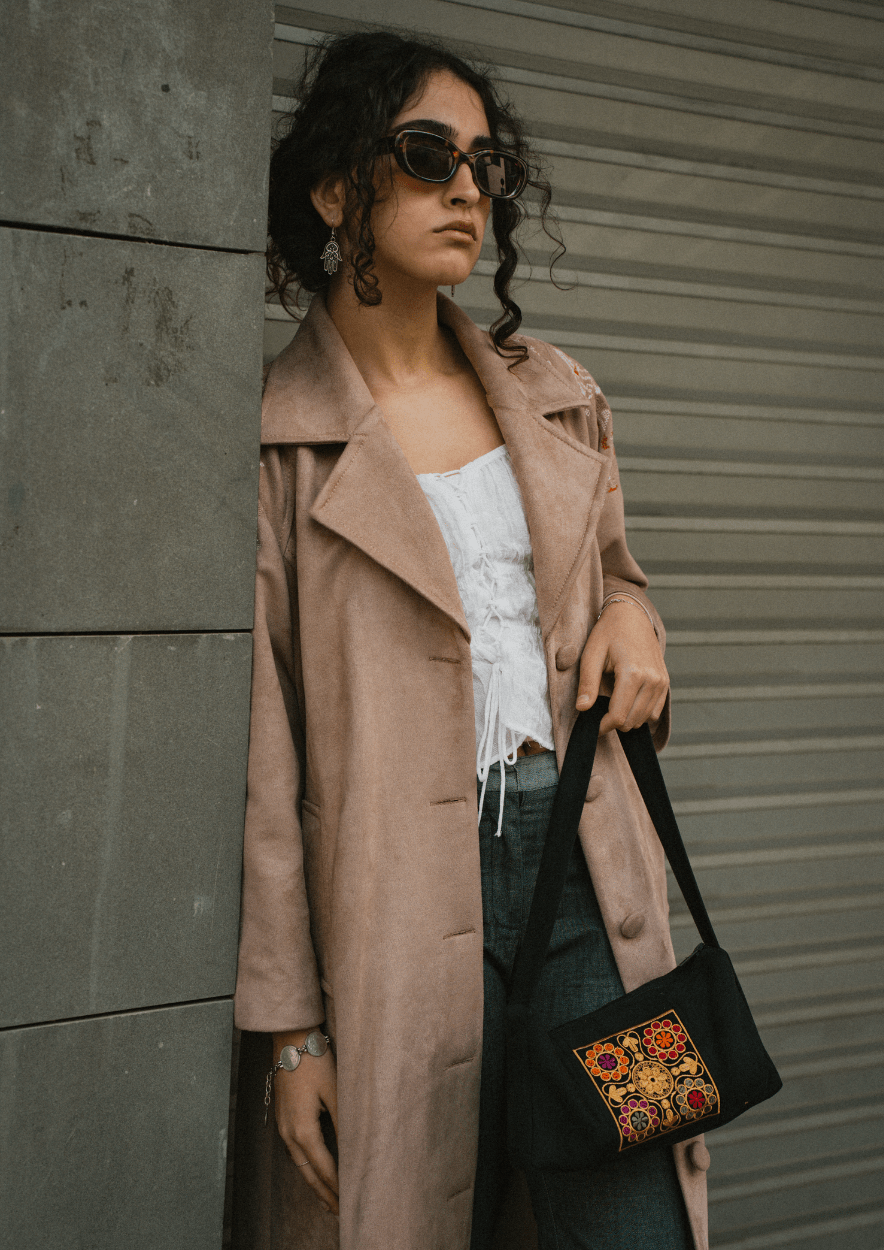 Bethlehem Embroidered Baguette Bag