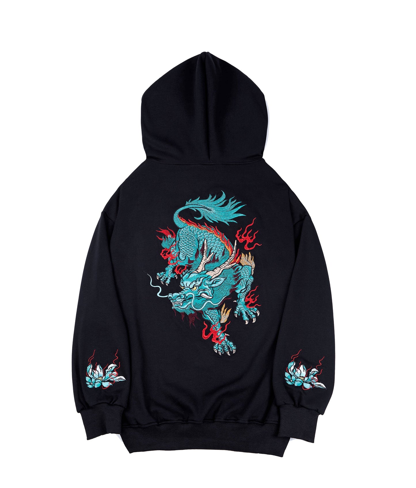 KH9033 Blue Kirin Embroidery Hoodie - Concordia Style Boutique