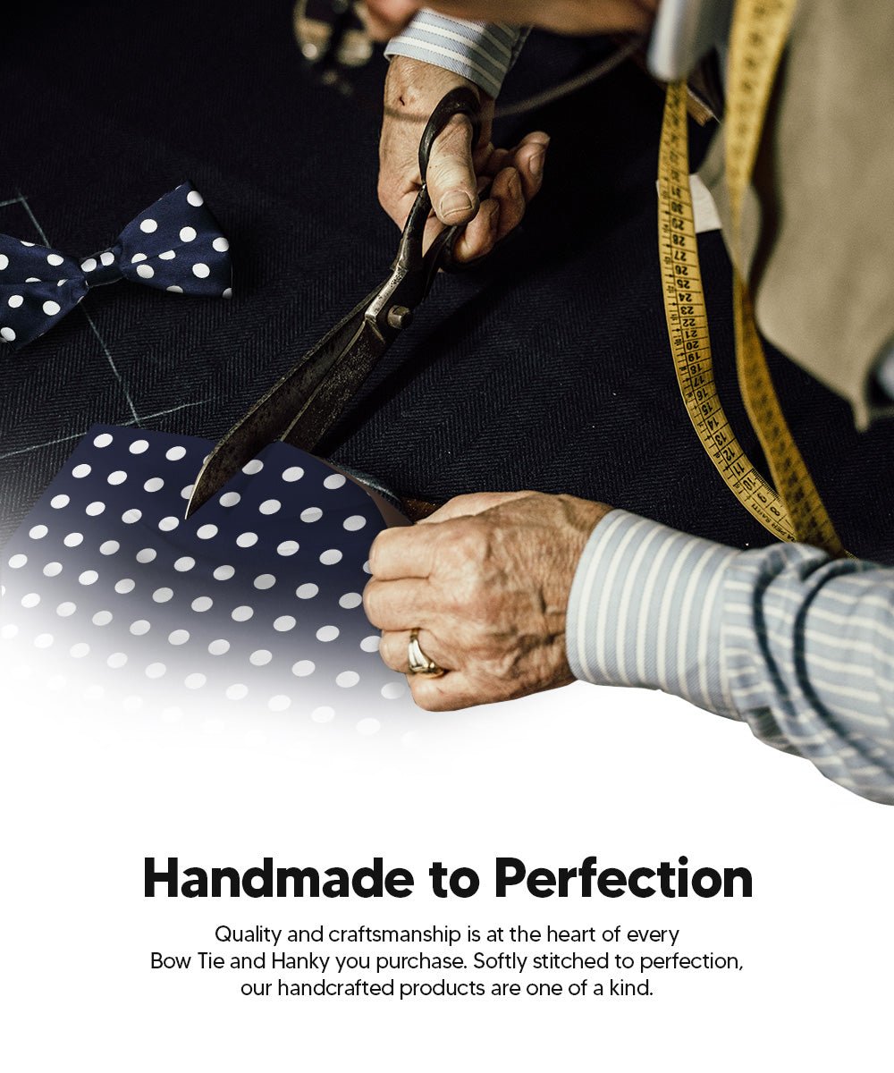 Vittorio Farina Men's Polka Dot Satin Bow Tie & Pocket Square in Gift Box