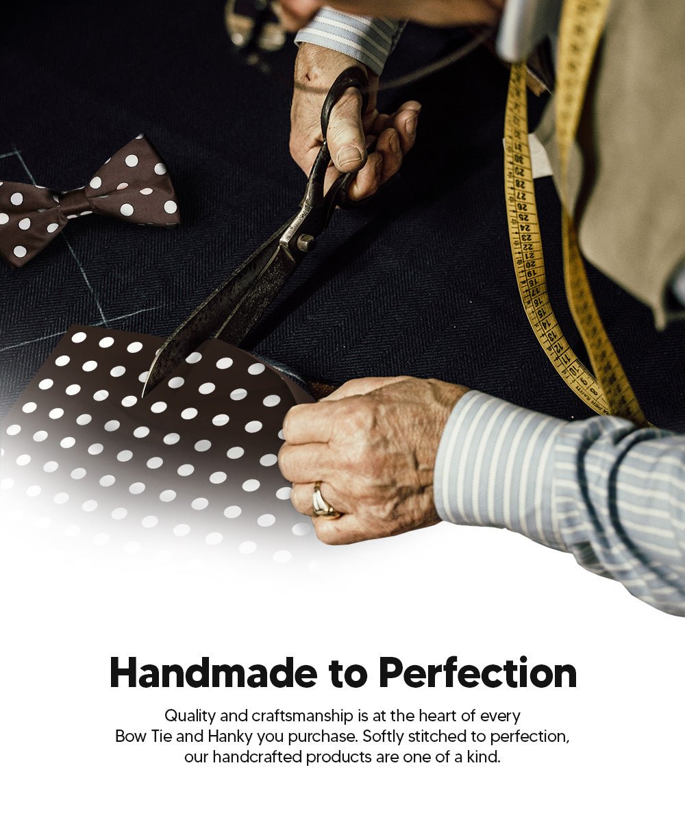 Vittorio Farina Men's Polka Dot Satin Bow Tie & Pocket Square in Gift Box