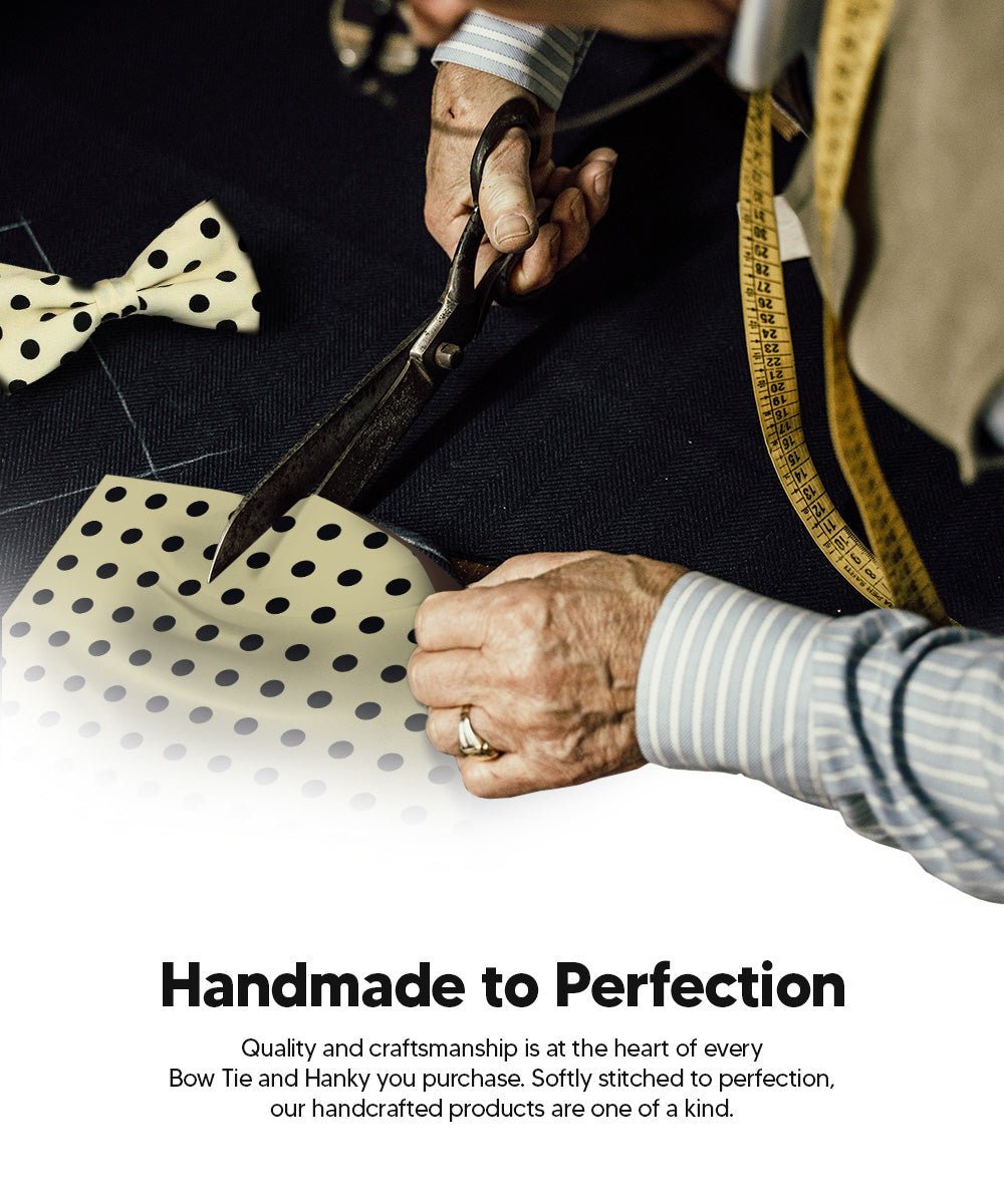 Vittorio Farina Men's Polka Dot Satin Bow Tie & Pocket Square in Gift Box