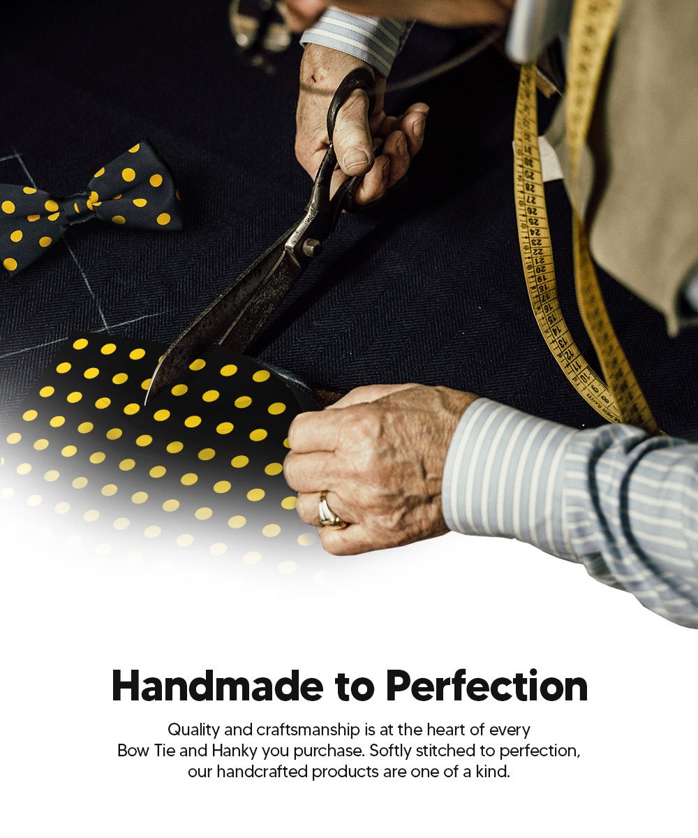 Vittorio Farina Men's Polka Dot Satin Bow Tie & Pocket Square in Gift Box