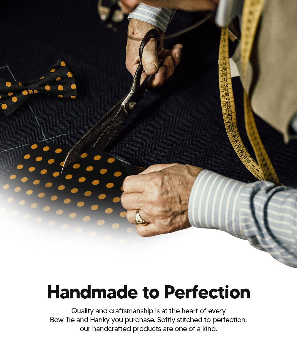 Vittorio Farina Men's Polka Dot Satin Bow Tie & Pocket Square in Gift Box