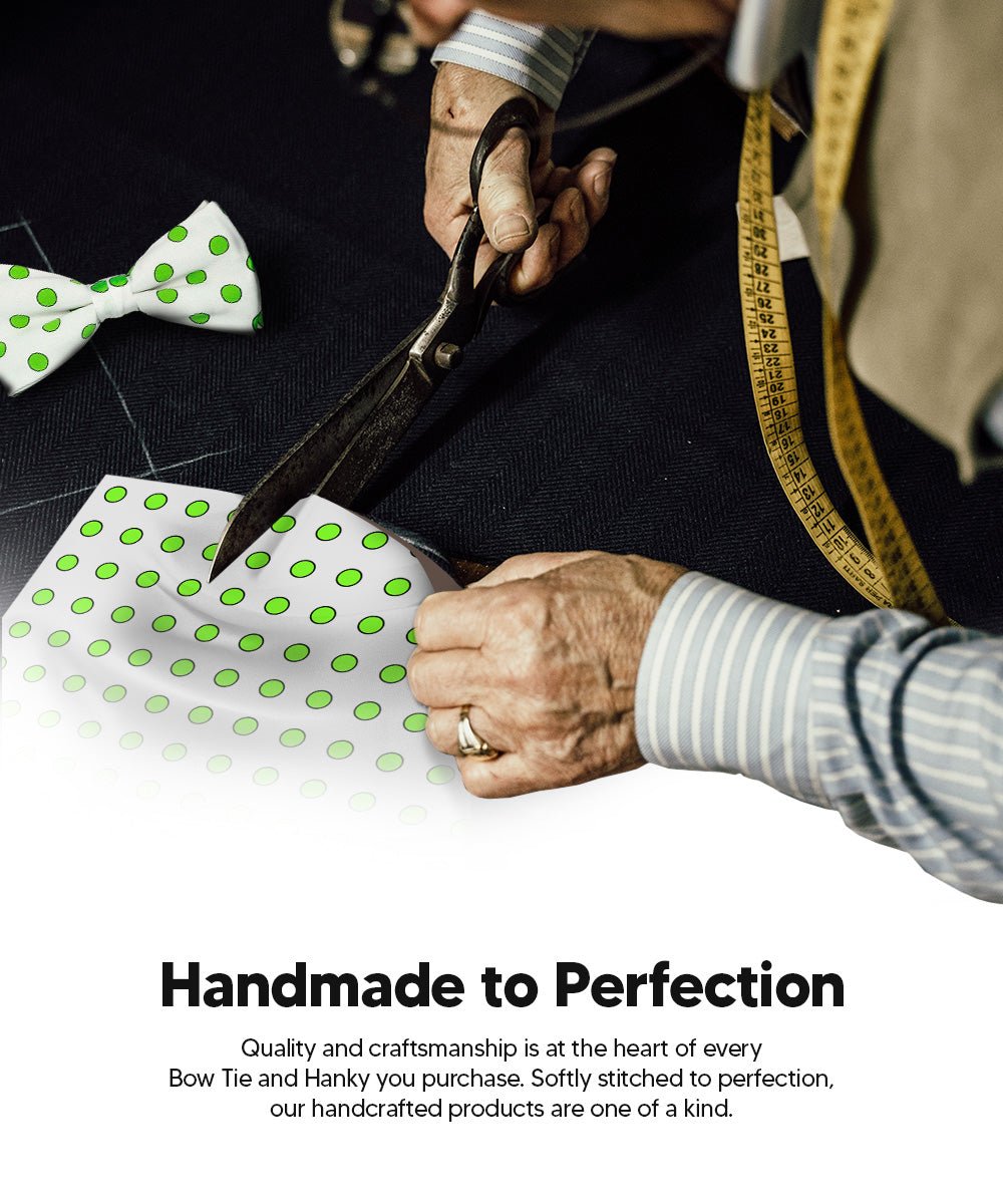 Vittorio Farina Men's Polka Dot Satin Bow Tie & Pocket Square in Gift Box