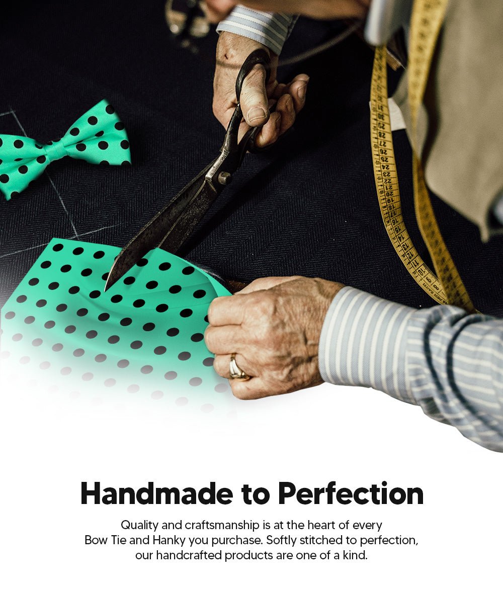 Vittorio Farina Men's Polka Dot Satin Bow Tie & Pocket Square in Gift Box